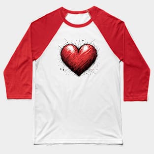 Love Heart Valentine Baseball T-Shirt